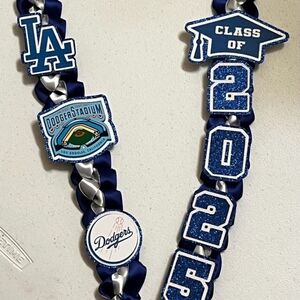 Dodgers Theme Graduation Lei